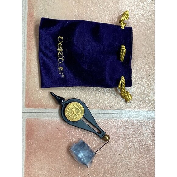 Vintage 1998 DATED Veritas Flat-Bob Plumb Bob Marked - Made in Canada O5K97.05 - Picture 3 of 4